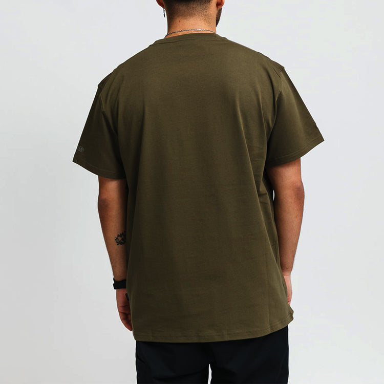 Men's Converse x Kim Jones Crossover Small Label Solid Color Sports Round Neck Short Sleeve Olive Green 10021732-A02
