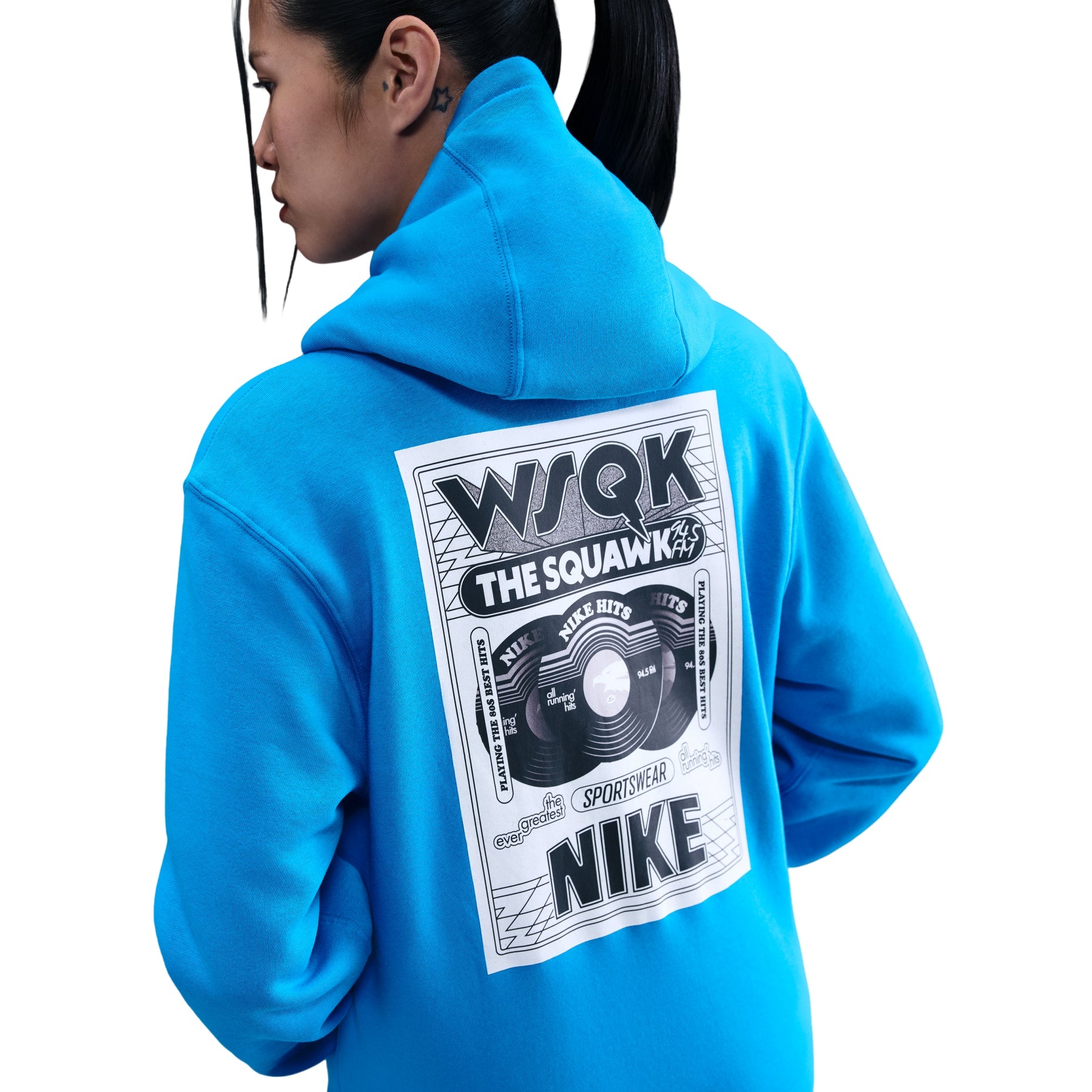 Nike x Stranger Things Fleece Hoodie 'Blue' IF1989-435