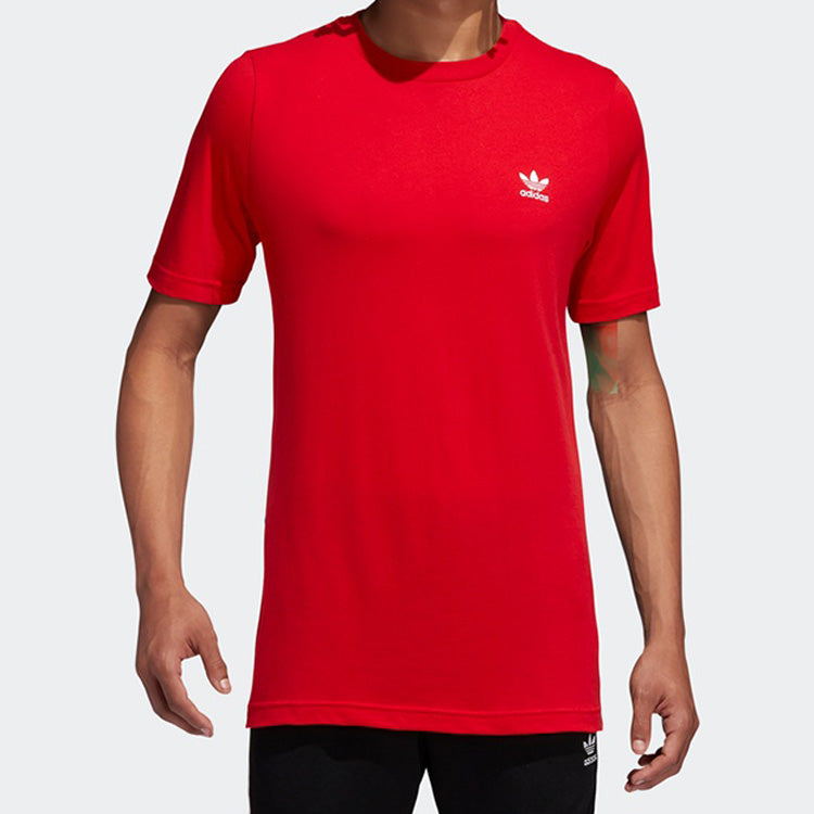 adidas originals Round Neck Pullover Short Sleeve Red FN2841