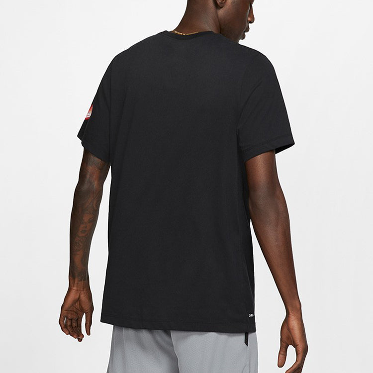 Nike DRI-FIT Kyrie Irving Printing Sports Short Sleeve 'Black' BV8321-010