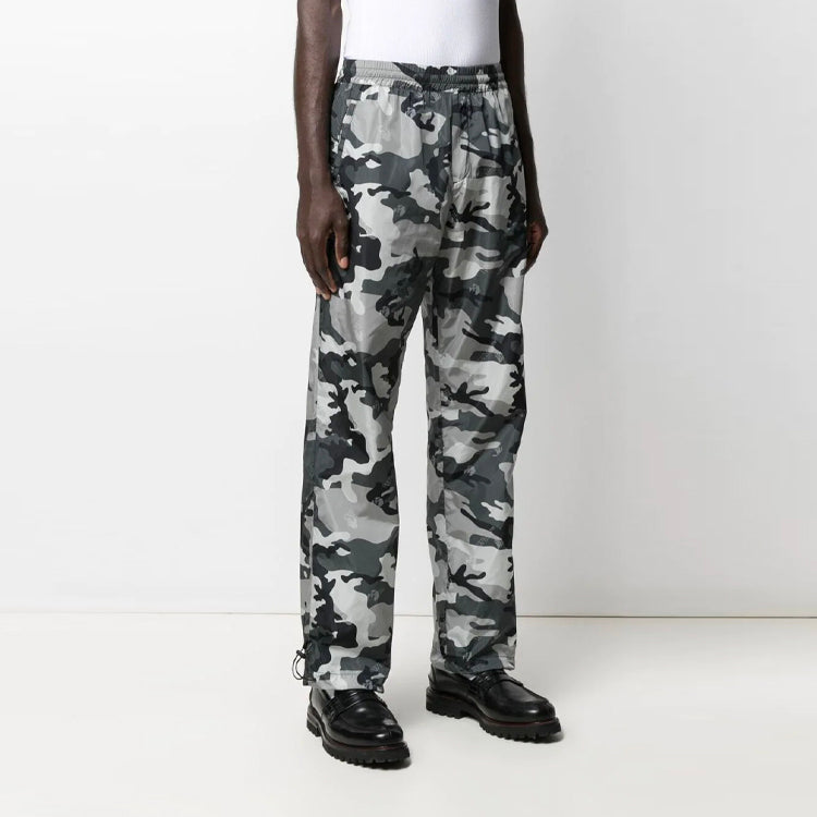 Off-White SS21 mid waist Printing Sports Pants Ordinary Version Camouflage OMCJ008S21FAB0010900