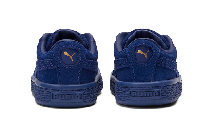 (TD) PUMA Suede Classic Mono Gold Casual Board Shoes Blue 381572-02