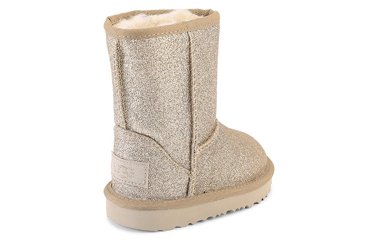 UGG Classic Short II Glitter (Big Kids) Gold 1111852K-GOLD