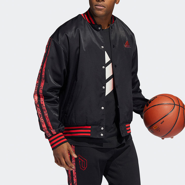 Men's adidas Mic Dame Jacket Lillard Basketball Sports Baseball Black HD7937
