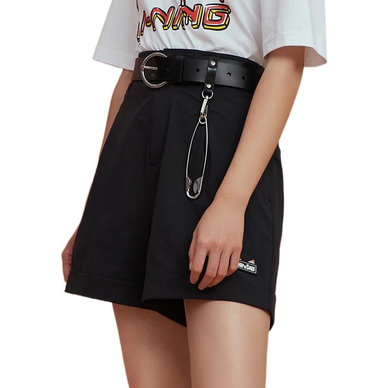 (WMNS) Li-Ning x Disney Graphic Shorts 'Black' AKSS120-2