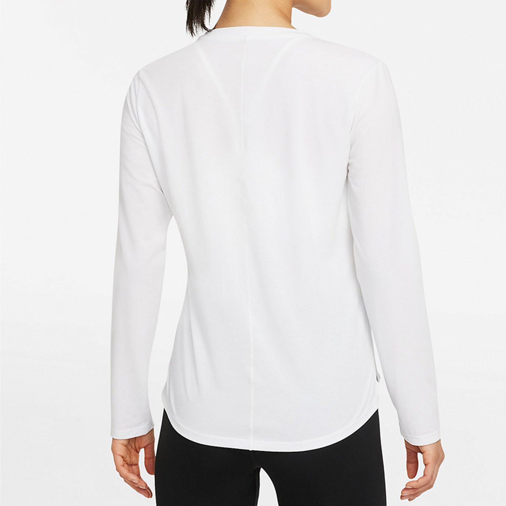(WMNS) Nike Solid Color Training Sports Breathable Long Sleeves White DD0621-100