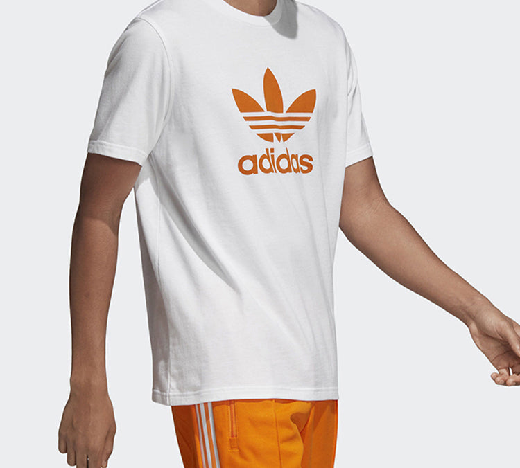 adidas originals Sports Short Sleeve White Orange DH5772