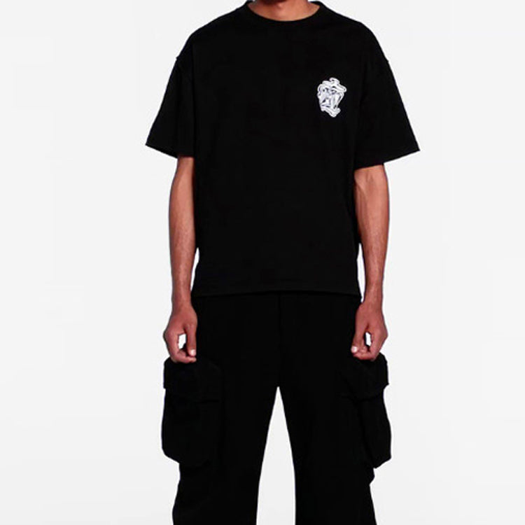 LOUIS VUITTON LV LOUIS VUITTON LV Non-Shoes Smoke Print Crew Neck For Men Black 1A5PH