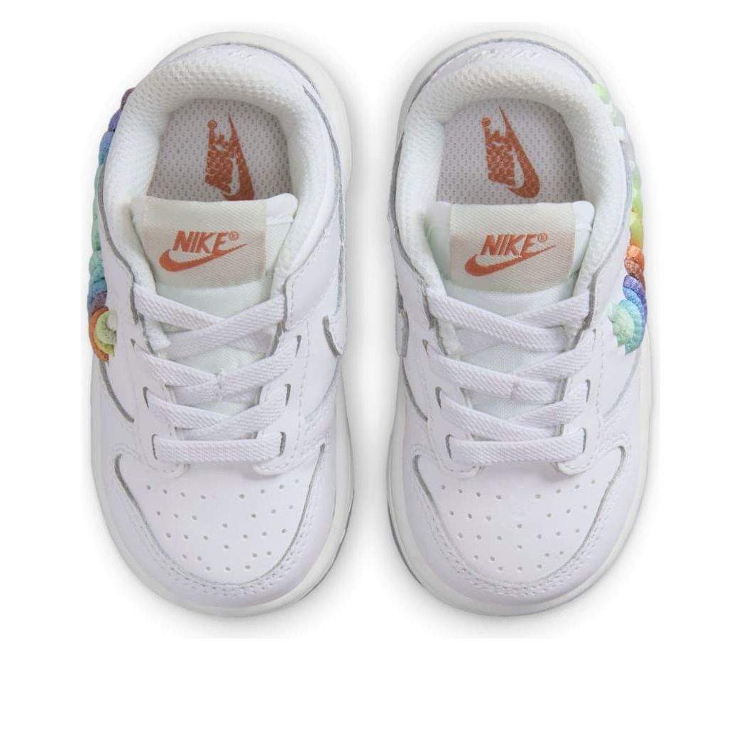 (TD) Nike Dunk Low SE 'Rainbow Lace Swoosh White' FQ1924-100