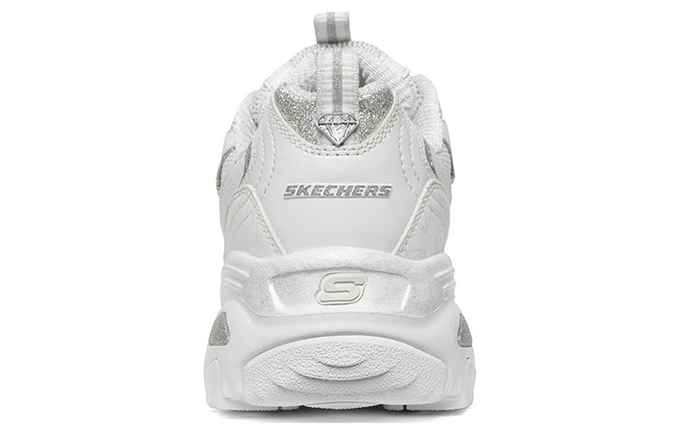(WMNS) Skechers D lites 1.0 White/Silver 12241-WSL