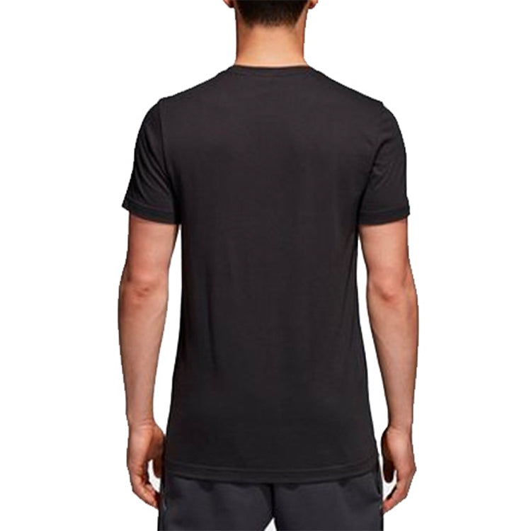 adidas Logo Printing Sports Short Sleeve Black CV4507