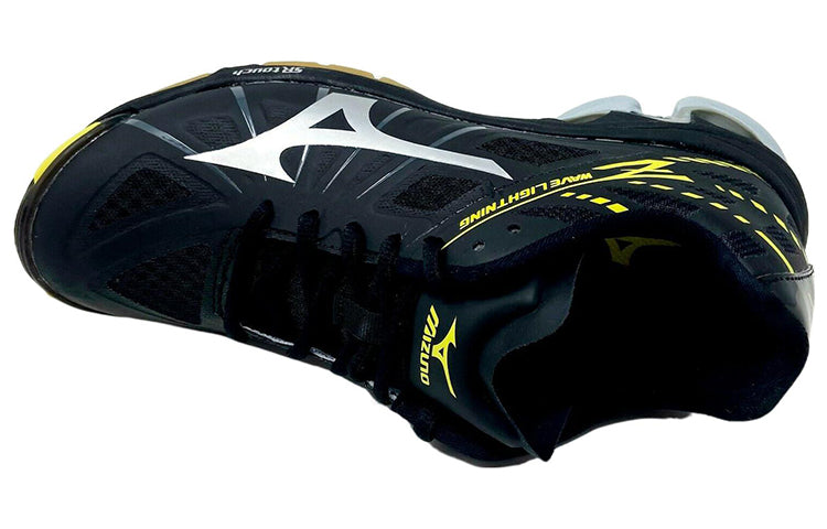 Mizuno Wave Lightning Z Lightweight Wear-resistant Volleyball Shoes Black Yellow V1GC150003