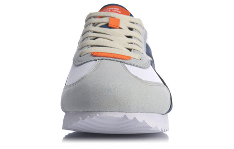 Li-Ning 3KM Classic Retro Forrest Gump Athleisure Casual Sports Shoes White Gray Blue AGCQ019-5