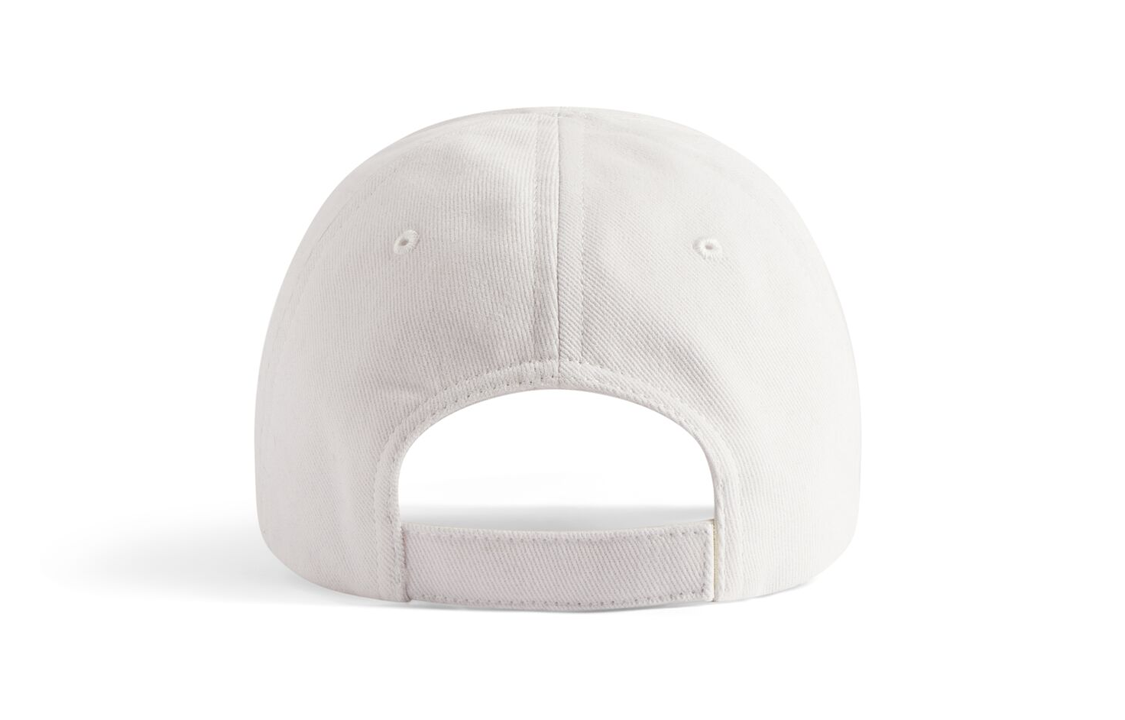 Balenciaga Political Stencil Cap 'Off White Black' 788752410B29860