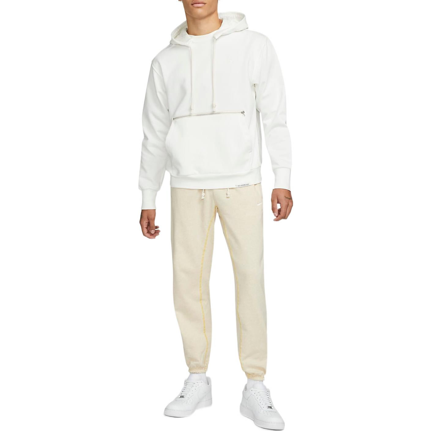 Men's Nike Dri-FIT Standard Issue Solid Color Casual Sports Long Pants Creamy White CK6366-252