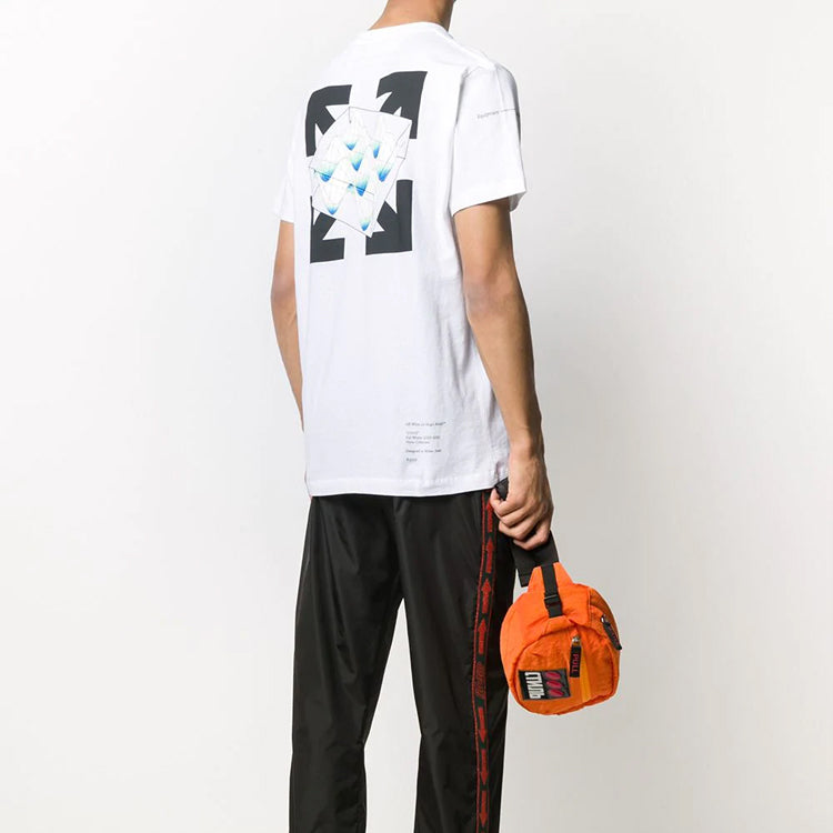 Off-White Arrows Pattern Printing Short Sleeve White OMKA002E20FAB0010110