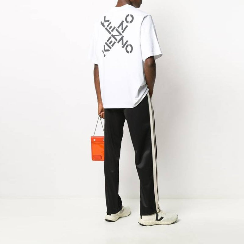 Men's KENZO SS21 Alphabet Round Neck Short Sleeve White FA65TS0504SK-01