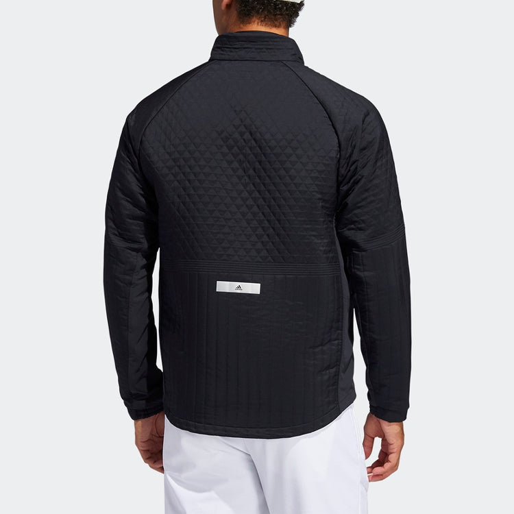 adidas Quilting Jk Golf Sports Stand Collar Jacket Black FS6957