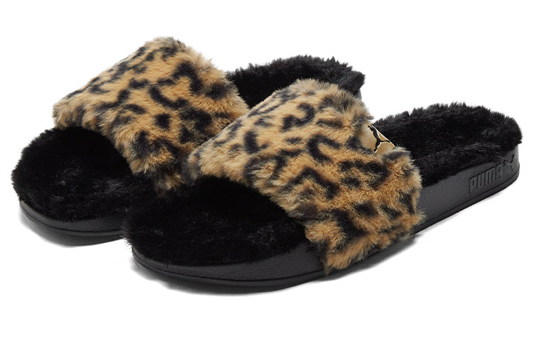 (WMNS) PUMA Shoes Sports slippers 'Black Yellow' 385804-02