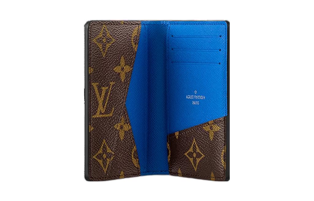 LOUIS VUITTON Pocket Organizer Monogram Macassar Canvas 'Blue' M82956
