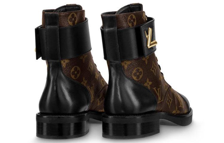 (WMNS) LOUIS VUITTON LV Wonderland Monogram Canvas Martin boots Brown 1A2Q3I