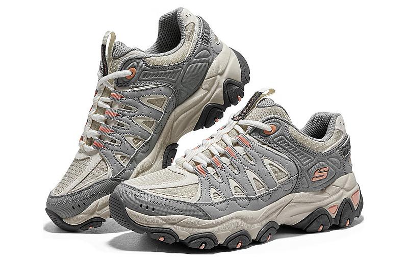 (WMNS) Skechers DLites Training Shoes 'Grey Beige Orange' 180172-NTGY