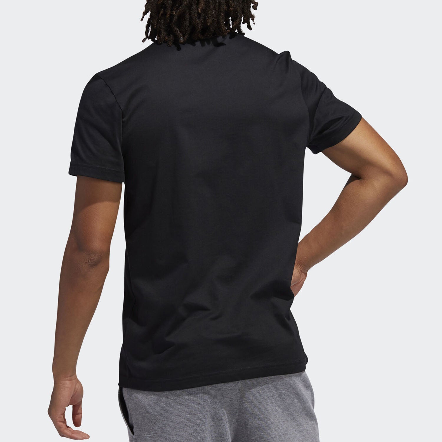adidas Casual Sports Printing Round Neck Short Sleeve Black FQ2325