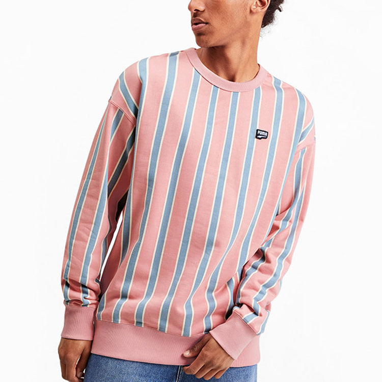 PUMA Downtown Long Sleeve Sweater 'Pink Blue' 596029-14
