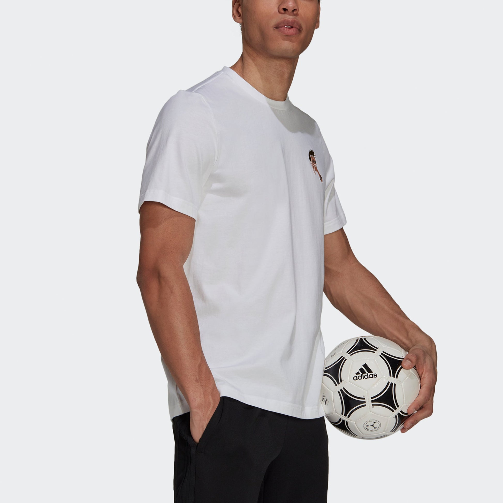 adidas Dybala Icon Emb Soccer/Football Sports Short Sleeve White HA5461