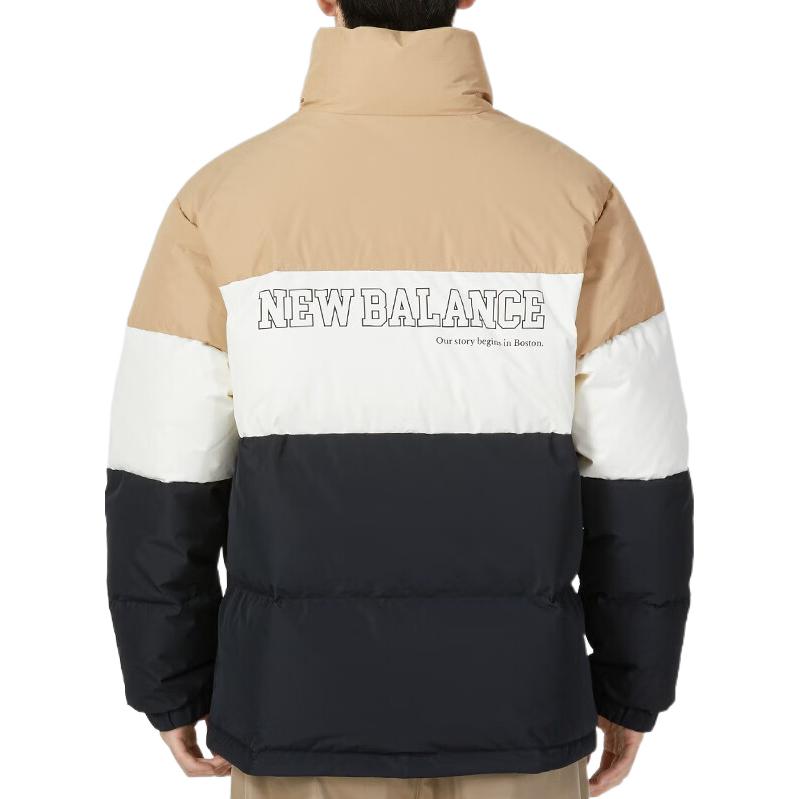New Balance Warm Down Jacket Asia Sizing 'Black White Tan' 5PC44283-BEI