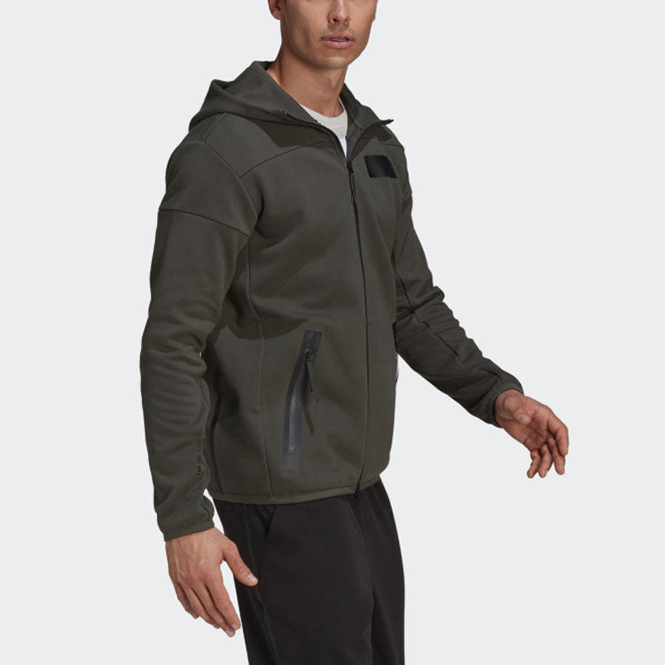 adidas M Hood Parley Sports Stylish Hooded Jacket Brown H31038