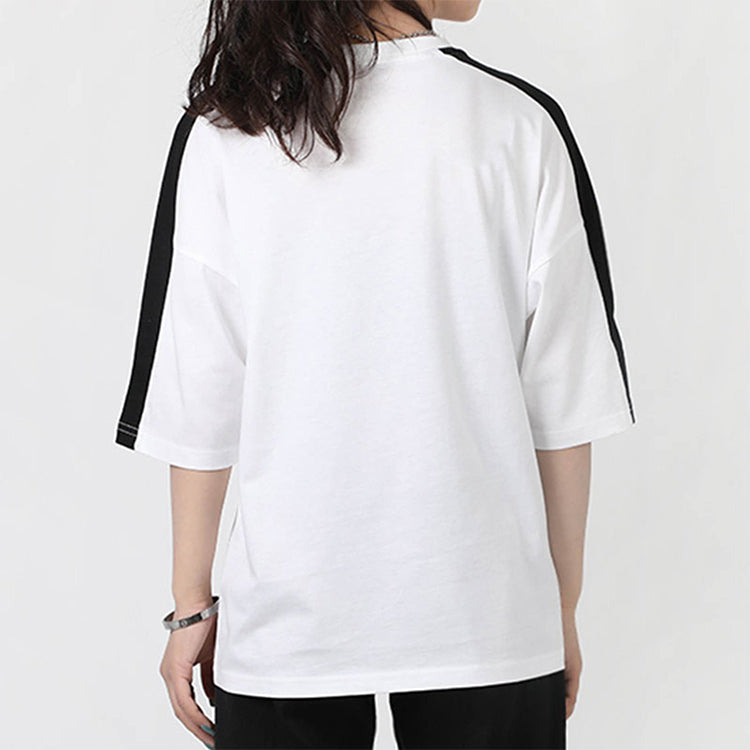(WMNS) PUMA Splicing Short Sleeve Classic Loose White 530006-02