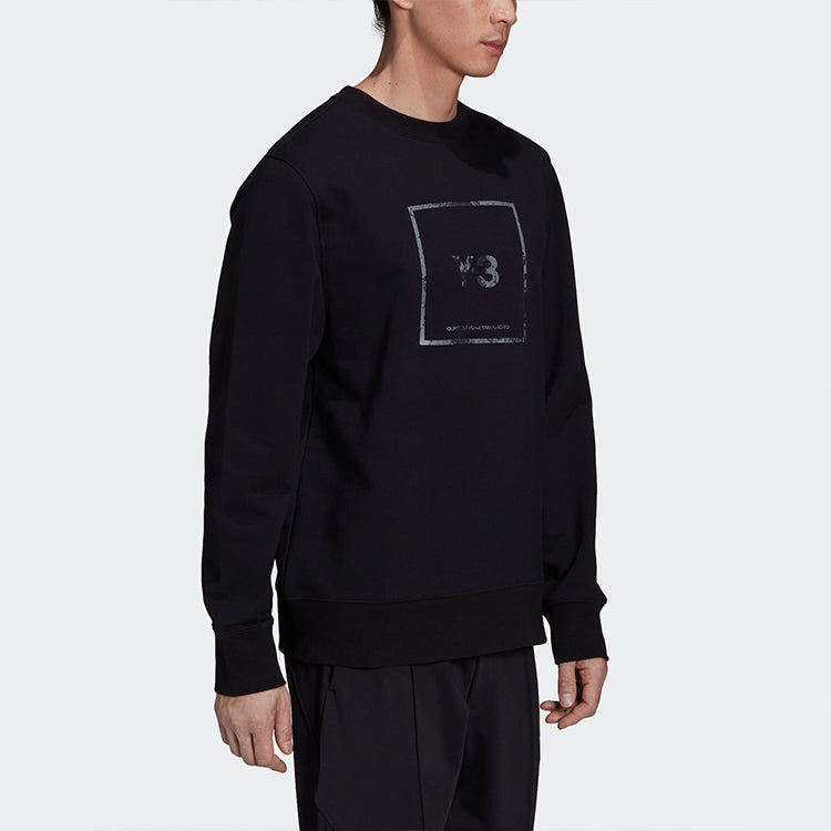 Y-3 SS21 Reflective Square Logo Round Neck Black GV6057