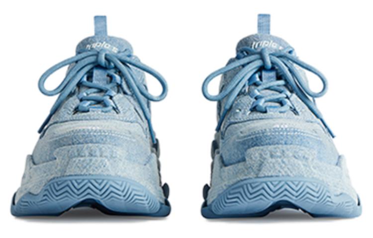 (WMNS) Balenciaga Triple S Mules 'Blue' 755686W2DEN4000