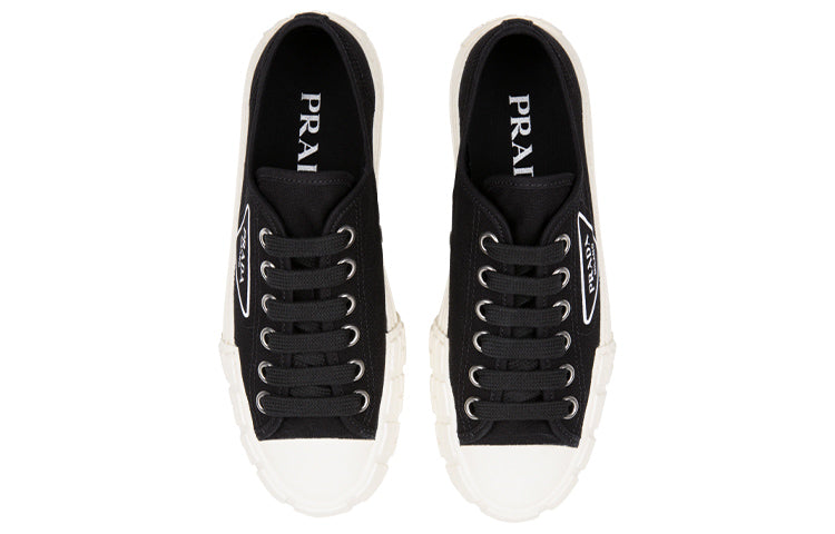(WMNS) PRADA Cotton Canvas Sneakers 'Black Ivory' 1E231M_2OFZ_F057Z_F_035