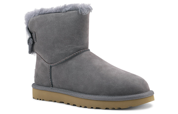 (WMNS) UGG Mini Bailey Bow Velvet Ribbon 2.0 'Purple Grey' 1118975-NHT