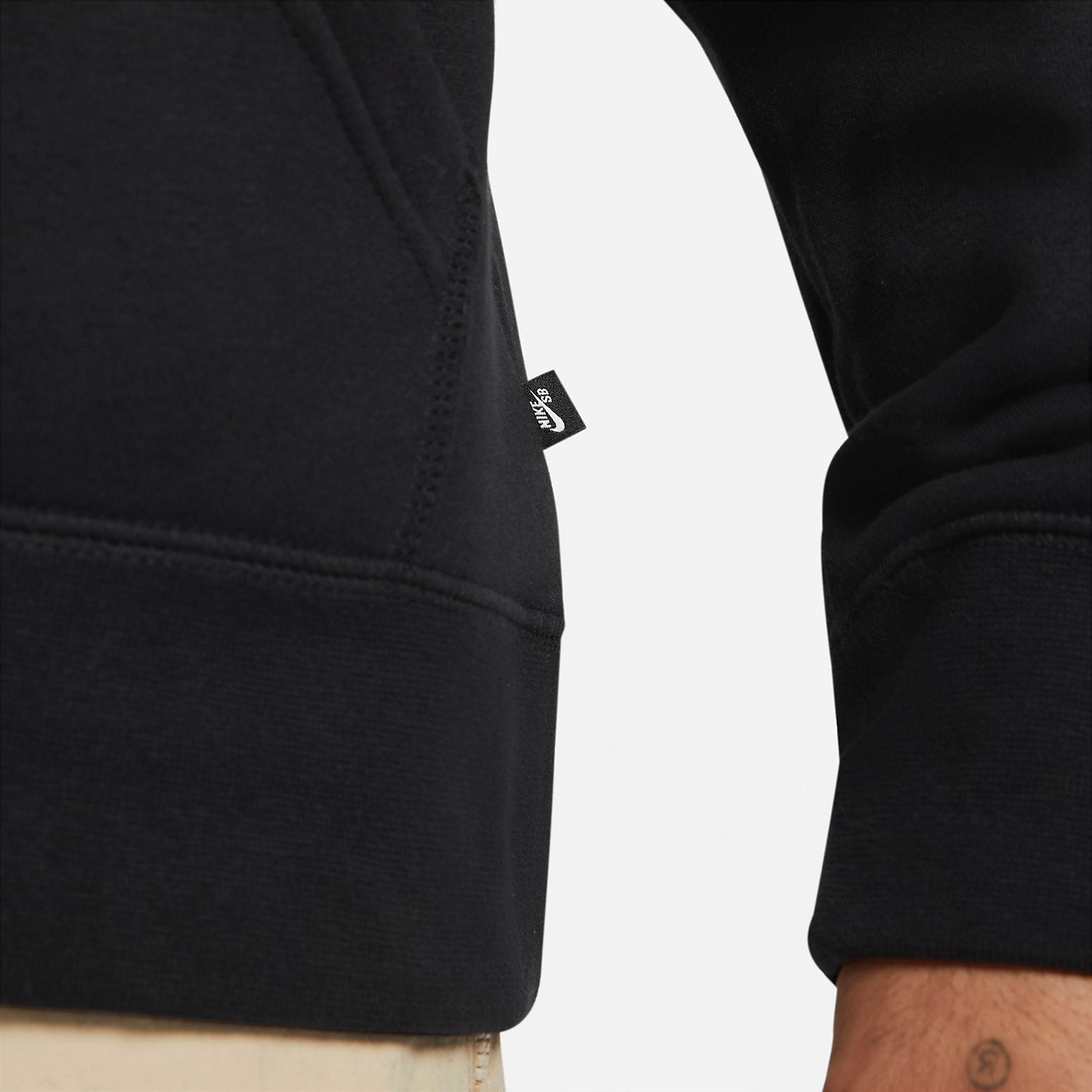 Nike SB Big Swoosh Logo Pullover Hoodie 'Black' CW5615-010