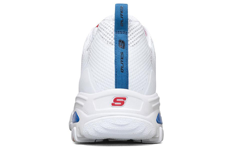 Skechers D'Lites 1.0 Low-Top Running Shoes White/Blue/Red 888014-WBRD