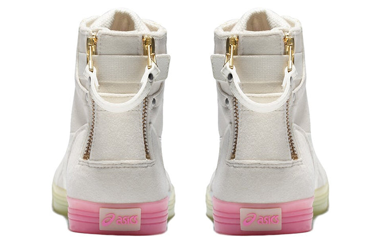 (WMNS) ASICS Double Clutch Milk White Retro Casual High Board Shoe 'White Pink' 1202A079-101