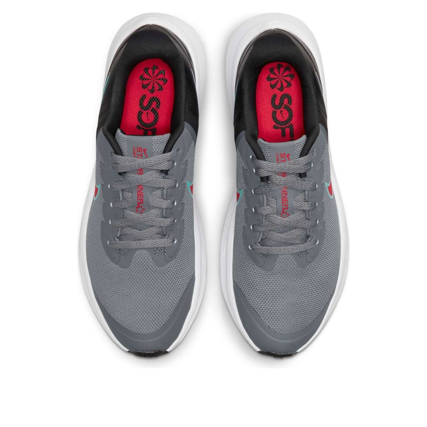 (GS) Nike Star Runner 3 'Smoke Grey Siren Red' DA2776-008
