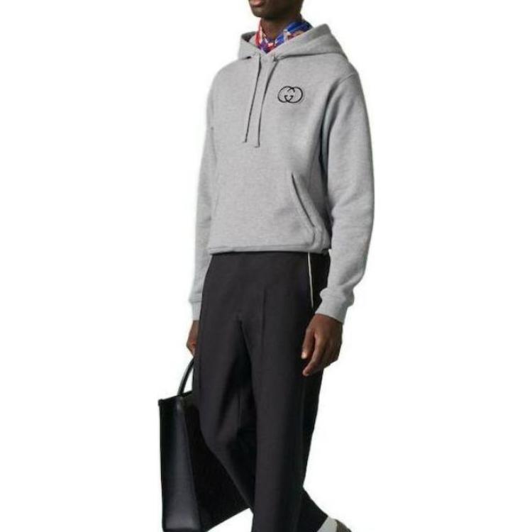 Gucci Cotton Jersey Hooded Sweatshirt 'Grey' 756649-XJFWA-1037
