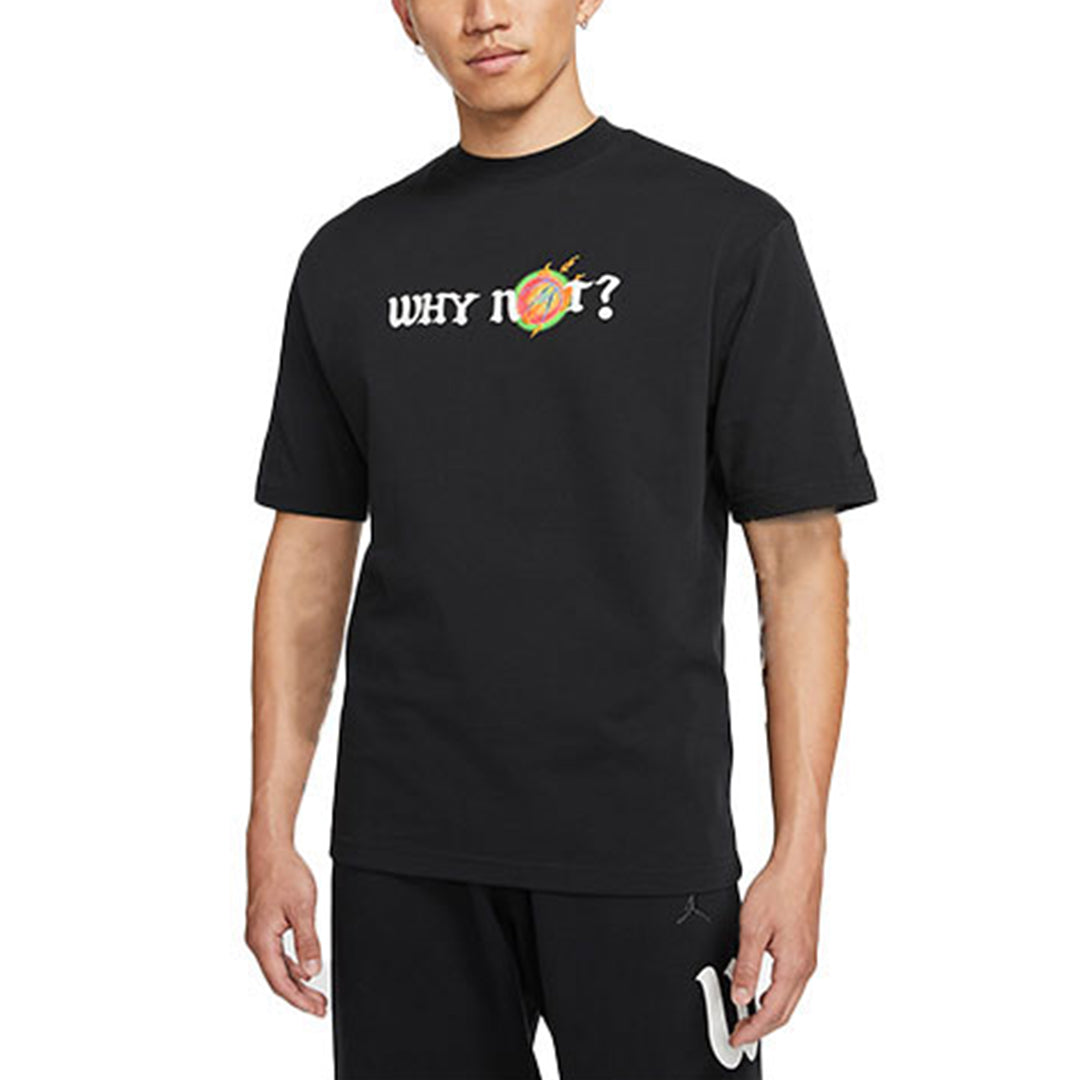 Air Jordan MENS 'Why Not?' Casual Sports Crew-neck Short Sleeve Black DD3325-010