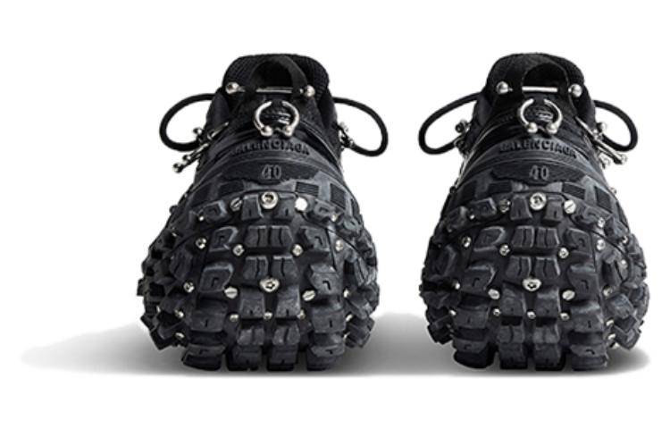 Balenciaga Bouncer Screw Sneakers 'Black Mesh and Nylon with Piercing' 685613W2RAG1081