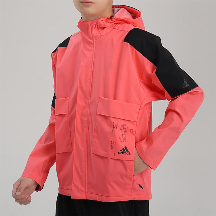 adidas M TECH 2L JKT Woven Athleisure Casual Sports Jacket Pink FU6571