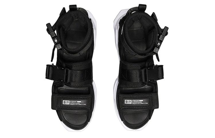 Li-Ning PLATFORM Paris Fashion Week Catwalk Series Black Green Sandals 'Black Green' AGBN077-2