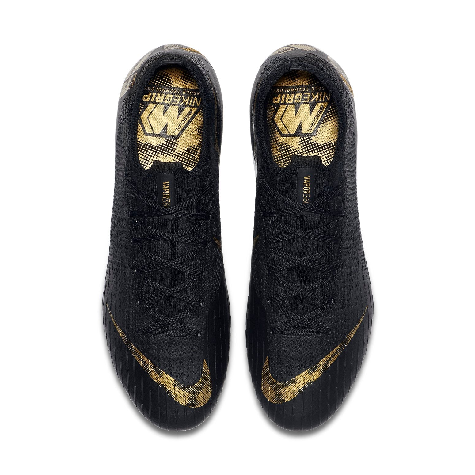 Nike Mercurial Vapor 12 Elite SG Pro AC 'Black Metallic Gold' AH7381-077