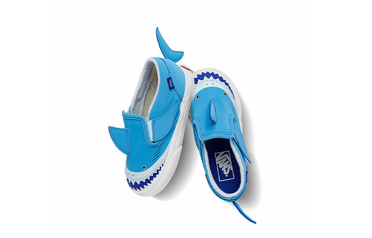 Vans Slip-On V Low Top One Pedal Casual Skate Shoes Td Blue White VN0A7Q4ZBES
