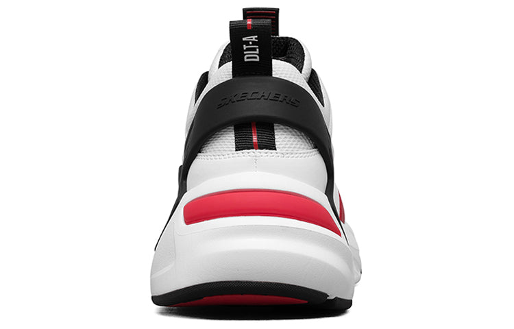 Skechers D'lites 2.0 Low-Top Running Shoes White/Black/Red 888008-WBRD
