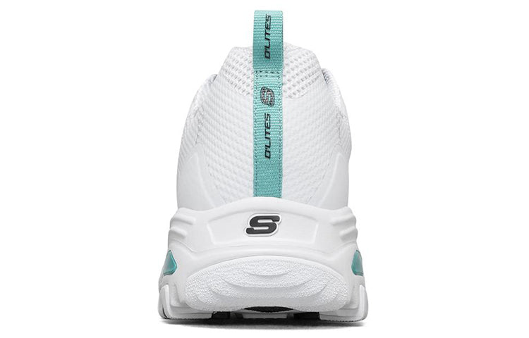 Skechers D Lites 1.0 Low Running Shoes White/Green 888014-WGR