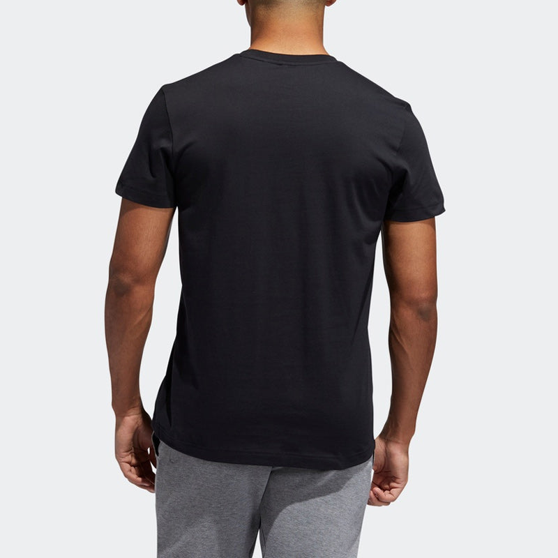 adidas Points Tee Athleisure Casual Sports Round Neck Short Sleeve Black FT8831